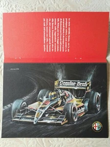 ALFA ROMEO Alfa - Lola 1990 - Opuscolo cartoncino TAVOLA a colori GIORGIO ALISI - Foto 1 di 6