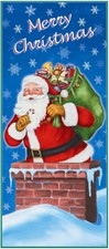 Night Before Christmas Door Poster Santa