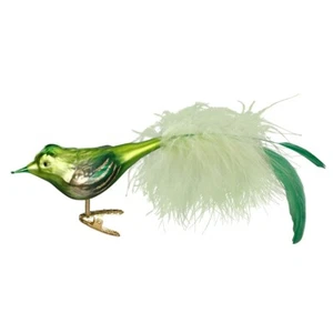 Christbaumschmuck Glas Vogel auf Clip Federn Weihnachtskugeln Weihnachtsbaum - Bild 1 von 1