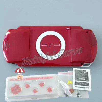 Full Housing Shell Portable Case Cover&Buttons Set For Sony PSP 1000 PSP1000 Red