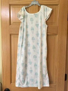 New Carter's Ice Cream Nightgown Nightshirt Girls Short Sleeve White 2-3, 12-14 - Picture 1 of 1