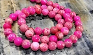 Natural Regalite/Sea Seadiment Jasper, 6mm Hot Pink, 62pce Free post Oz Seller - Bild 1 von 5