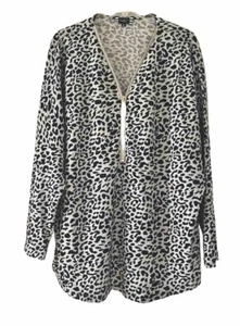 New! CLARITY By THREADZ Animal Zip Knit Stretch Tunic Top ~ Size XL - Picture 1 of 11