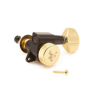 Tone Ninja 19:1 Locking Tuners, 3x3 set, Black and Gold - Picture 1 of 4