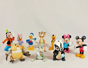 Vintage Lot Of 10 Disney PVC Figures Goofy Donald Duck Bambi Mickey Mini Pluto+ - Picture 1 of 14
