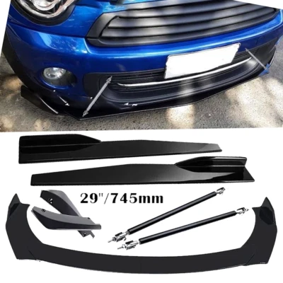 Front Rear Bumper Lip Spoiler Splitter+ Side Skirt For MINI COOPER R55 F55 R Foto 1 de 4