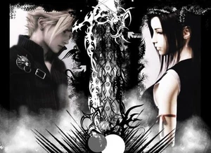 Final Fantasy 7 - Cloud and Tifa - hierro en transferencia 5x8 - Imagen 1 de 1