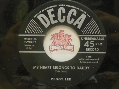 Peggy Lee – My Heart Belongs To Daddy / Got You Under My Skin, 45 RPM VG+ (18D) Foto 1 de 2