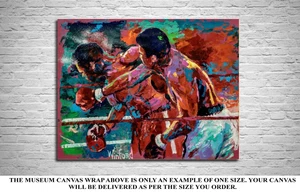 Sale Muhammad Ali George Foreman Rumble 24"W X 18H Canvas Giclee Framed Now $149 - Picture 1 of 16