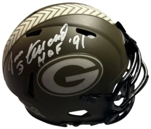 Green Bay Packers Jan Stenerud Signed Salute To Service Mini Helmet Beckett Cert - Picture 1 of 1