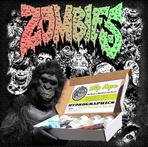 KIT HIDROGRÁFICO DE TRANSFERENCIA DE AGUA DIP APE MINI CLEAR ZOMBIE CABEZAS MUERTAS - Imagen 1 de 14