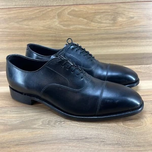 Johnston & Murphy Mens 13 E/C Crown Aristocraft Black Leather Oxfords Dress - Picture 1 of 11