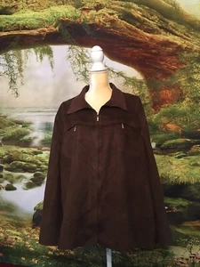 24W Evan Picone Wildleder Stoffjacke mit Reißverschluss. Ärmel haben 5 Zoll Reißverschlüsse. - Bild 1 von 2