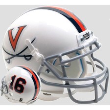 VIRGINIA CAVALIERS (White #16) Schutt XP Mini Helmet