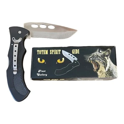 Cuchillo Plegable Cubiertos Totem Spirit Frost 5" Cerrado Acero Inoxidable 18-249B Foto 1 de 4