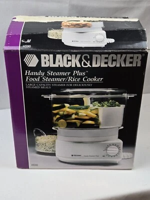 Black & Decker Handy Steamer Plus HS90 Food Steamer / Rice Cooker NEW Opened Box - Image 1 of 4