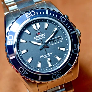 Japanese Watch Automatic ORIENT MAKO Diver Men's Wrist Watch Serviced - Picture 1 of 12