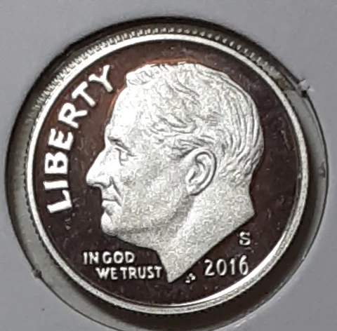 2016 Roosevelt Dime  S - Silver Proof Cover