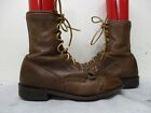 JUSTIN Distressed Brown Leather Lace Kiltie Cowboy Boots Sz 6 A Style L0575 USA