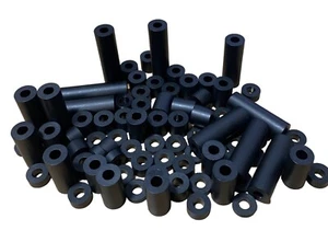 BLACK ANODISED ALUMINIUM STAND OFF STANDOFF SPACERS RAISERS M6 HOLE - Imagen 1 de 1
