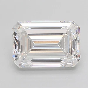 4.07 CT Emerald Cut D VS2 Lab Grown Diamond Engagement Ring - IGI Certified - Picture 1 of 4