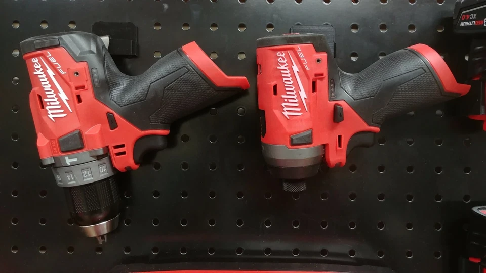 Tool Storage - Pegboard Mounted Milwaukee Belt Hook 12v Tool Hanger