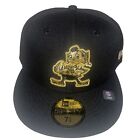 CLEVELAND BROWNS Brownie 59FIFTY BLK/METALLIC GOLD ELF LOGO FITTED HAT CAP 7 5/8