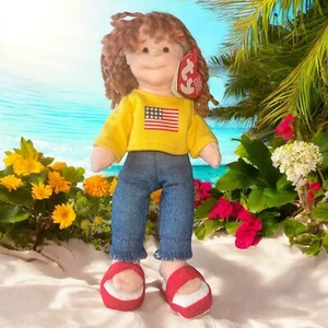 2002 TY BEANIE TEENIE BOPPER AMERICAN MILLIE mit Etikett - Bild 1 von 7