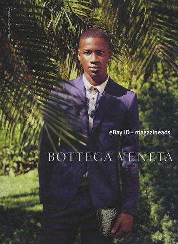 BOTTEGA VENETA 1 PAGINA STAMPA ANNUNCIO PRIMAVERA 2012 DAVID AGBODJI uomo bello