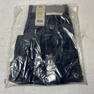 NEW Levi's Cargo Shorts With Belt Boys Size 14 Reg (W27) Navy Blue Long NWT NIB - Picture 1 of 3