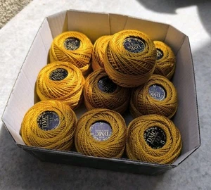 Lot of vintage mustard π pearl cotton for embroidery by DMC, 100g - Picture 1 of 4
