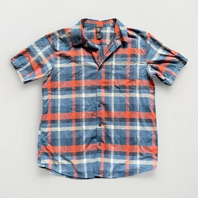 Mountain Hardwear Men’s Shirt Medium Short Sleeve Button Up Red Black Grey - Image 1 of 4