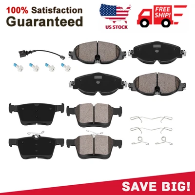 Front and Rear Ceramic Brake Pads For 2019 - 2021 Volkswagen Jetta 2015 E-GOLF - Image 1 of 4