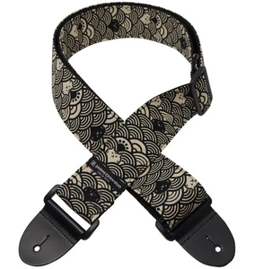 Daiking Gitarrengurt Seigaiha schwarz V2_ - Bild 1 von 5