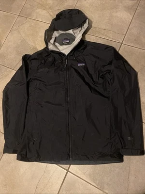Chaqueta de lluvia Patagonia Torrentshell 3L para hombre H2NO negra grande Foto 1 de 4