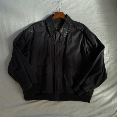 COCKPIT USA TYPE A-2 Black Leather Collar Jacket - Image 1 of 4