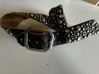 OLD STUD Vintage Leather Studded And Jeweled Belt - Image 1 of 4