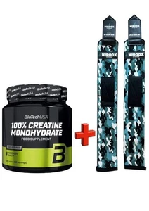 Kreatin |Creatin 100 % monohydrat Biotech USA 500 Gramm+ Wirst Wraps NirooX - Bild 1 von 9