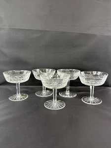 VTG Set of 5 Waterford Lismore Crystal Champagne/Tall Sherbet Glasses 4 1/8" - Picture 1 of 24