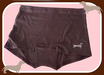 S  Latte Taupe Weiner Cotton Low Rise Victorias Secret PINK Boyshort Brief Panty - Image 1 of 4