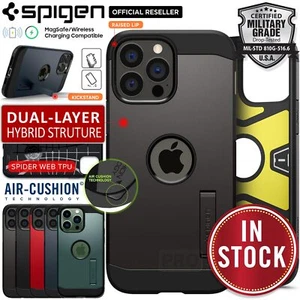 For Apple iPhone 13 12 11 Pro mini Case SPIGEN Tough Armor Kickstand Cover - Picture 1 of 71