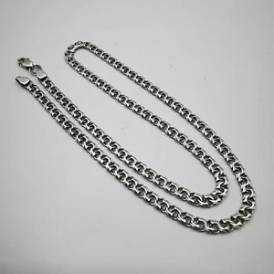 Vintage 925 Sterling Silber Halskette Kette | Signierter Schmuck | 18,5 Zoll Unisex Geschenk - Bild 1 von 8