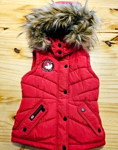Candada Weather Gear Girls Faux Fur Trimmed Down Vest NWT Size 5 - Picture 1 of 1