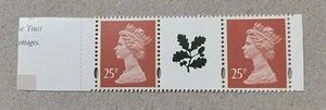 MACHIN 1995 2 x 25p 2B Red Y1775 + Cinderella label Questa ex Prestige DX17 NHM - Picture 1 of 1