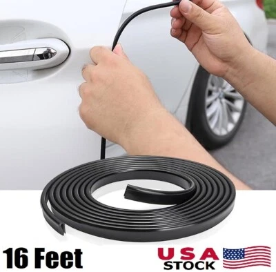 Protector de moldura de borde de puerta de auto de 16 pies moldeado tira de sello de goma protector contra arañazos Foto 1 de 4