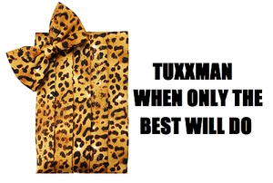NEW Men's Cardi Jaguar Print Tuxedo Tux Cummerbund Bow tie Hankie TUXXMAN - Picture 1 of 6