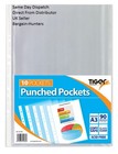 A3 Portrait Punched Pockets (90 micron) - Ring Binder Sleeves Wallets