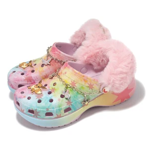 Crocs Pokemon Wmns Classic Platform Clog Eevee Pink Women Sandals 211429-90H - Picture 1 of 8