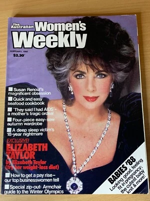 The Australian Women's Weekly Womens Magazine February 1988 Elizabeth Taylor - Image 1 of 3