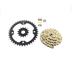 2009 - 2019 Yamaha YFZ450R Gold O-Ring Chain and Black Sprocket 14/38 - Picture 1 of 2